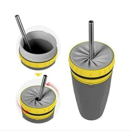 No Cover Twist Cup Travel Portable Cup Double Insulation Tumbler Straw Sippy Water Bottles Portable For Children Adults Fendax 0