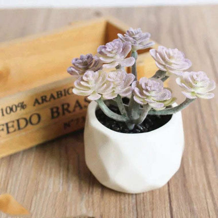 Artificial Succulent Bonsai Creative Ornaments for Home Table Garden Decoration Artificial Plants with Pot Fendax 0