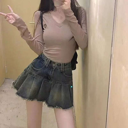American Retro Pleated Skirt Exposure-proof Skirt Skirt Fendax 0