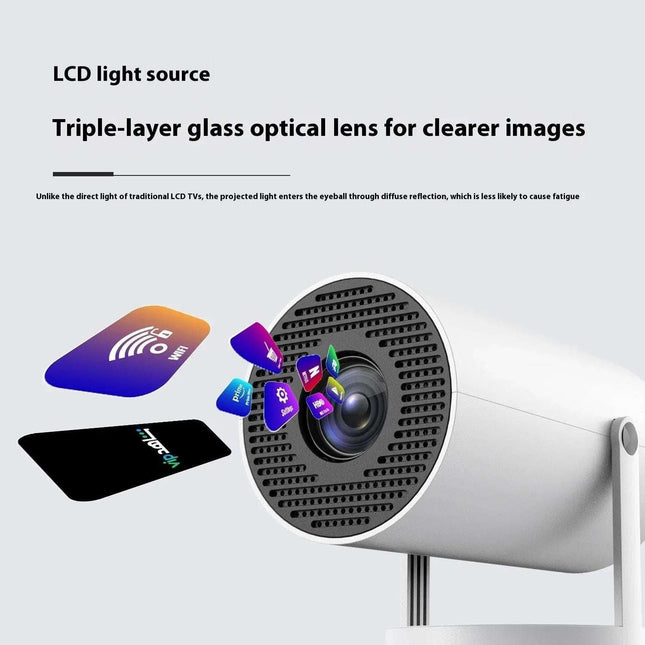 Portable Projector Small Straight Projector For Home Use 180 Degrees Projection Angle Automatic Focus Home Video Projector Fendax 0
