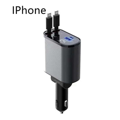 Metal Car Charger 100W Super Fast Charging Car Cigarette Lighter USB And TYPE-C Adapter Fendax 0