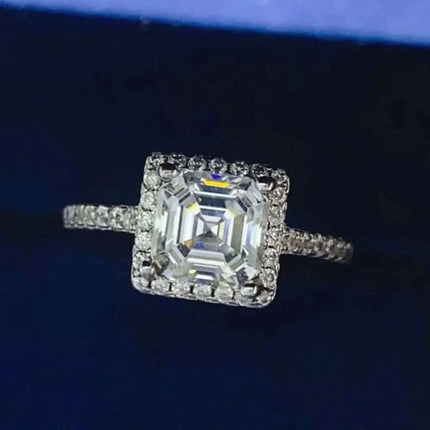 2 Carat Moissanite 925 Sterling Silver Ring Fendax