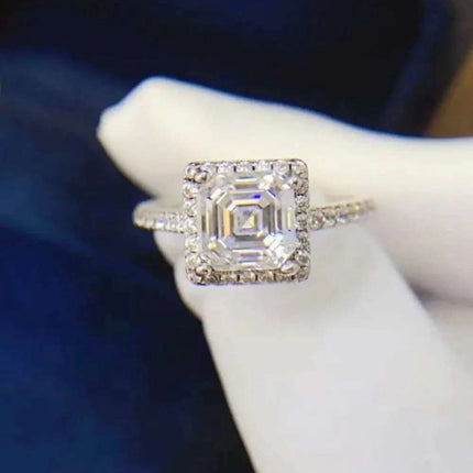 2 Carat Moissanite 925 Sterling Silver Ring Fendax