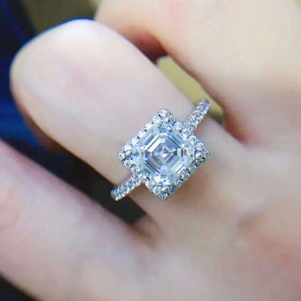 2 Carat Moissanite 925 Sterling Silver Ring Fendax