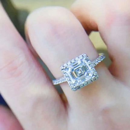 2 Carat Moissanite 925 Sterling Silver Ring Fendax