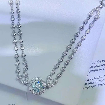 2 Carat Moissanite Double-Layered Bracelet Fendax