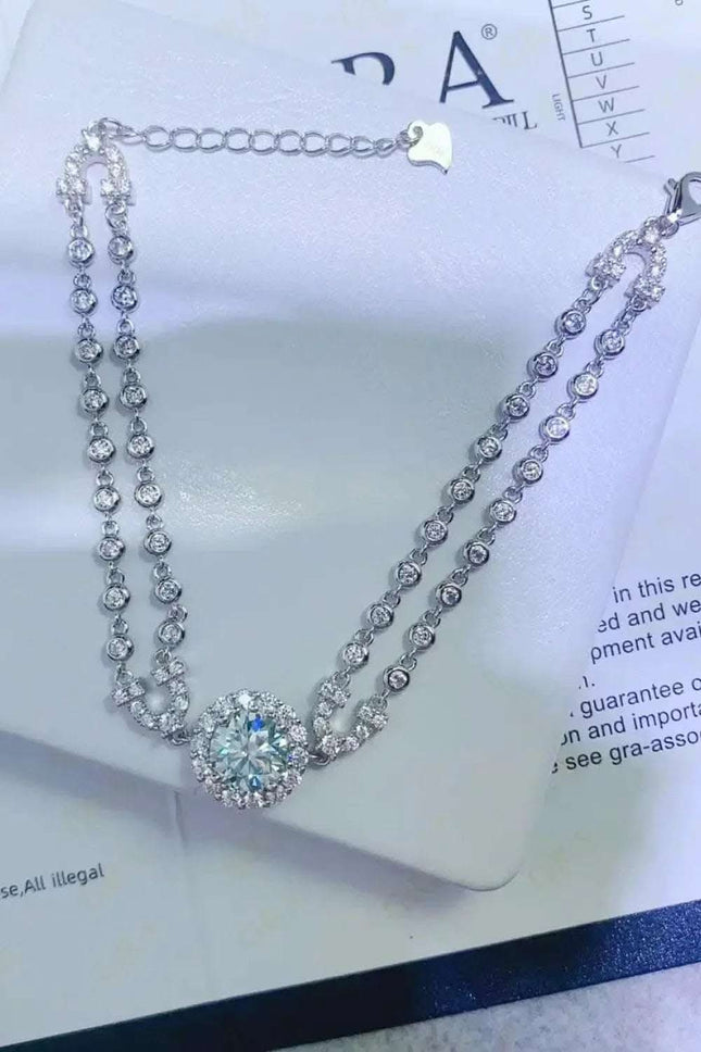 2 Carat Moissanite Double-Layered Bracelet Fendax