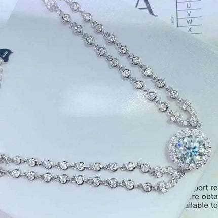 2 Carat Moissanite Double-Layered Bracelet Fendax