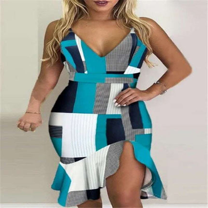 Collage halter irregular skirt dresses Fendax 0