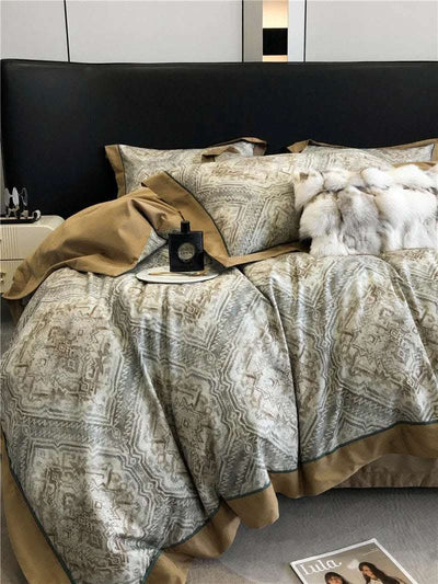 Long-staple Cotton Printed Four-piece Bedding Set Cotton Bedding Fendax 0