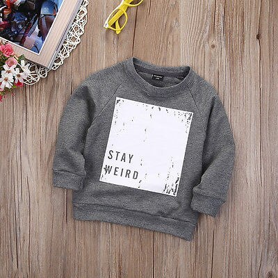 kids sports letter printed sweater
