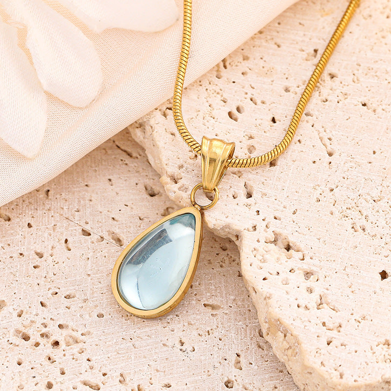 Water Drop Shape  Pendant Necklace