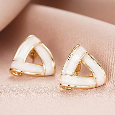 Women's Metal Oil Stud Earrings