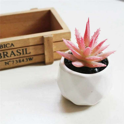 Artificial Succulent Bonsai Creative Ornaments for Home Table Garden Decoration Artificial Plants with Pot Fendax 0