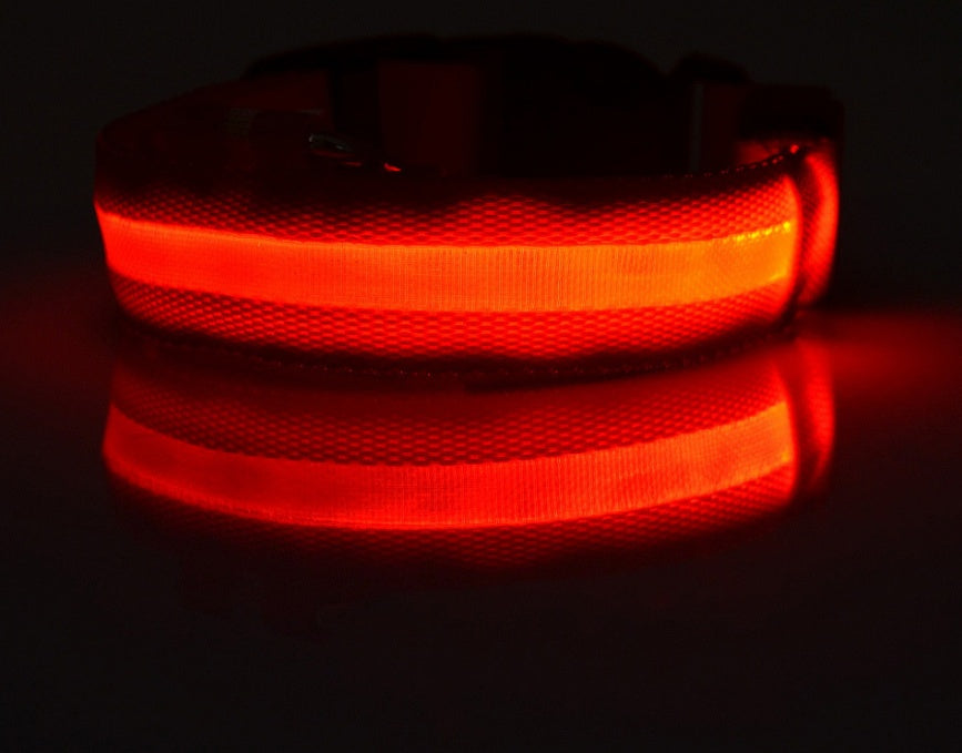 Nylon LED pet collar