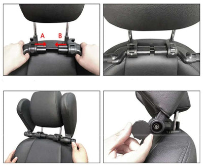 Car headrest pillow Sleep Adjustable Side Car Soft Travel Seat Headrest Auto Leather Support Neck Pillow Cushion car accessories Fendax 0