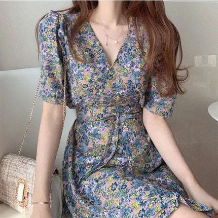 Short Sleeve Floral Dress Summer Fashion Temperament Fendax 0