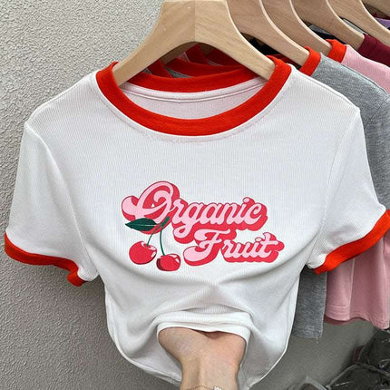 Slim-fit Crop-top Women's Short-sleeved T-shirt Fendax 0