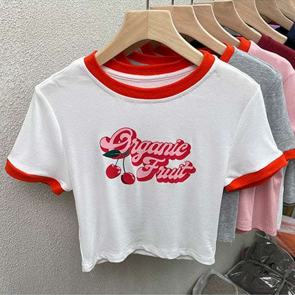 Slim-fit Crop-top Women's Short-sleeved T-shirt Fendax 0
