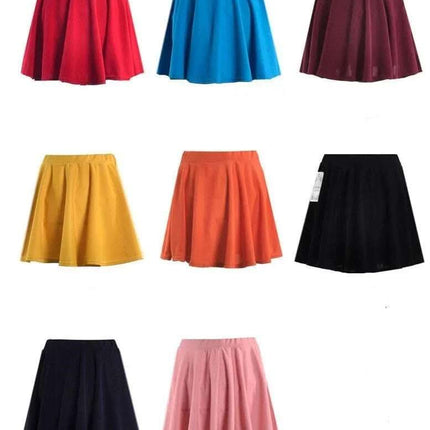 USA SIZE Large size women's high waist half skirt umbrella skirt pleated skirt sundress Fendax 0