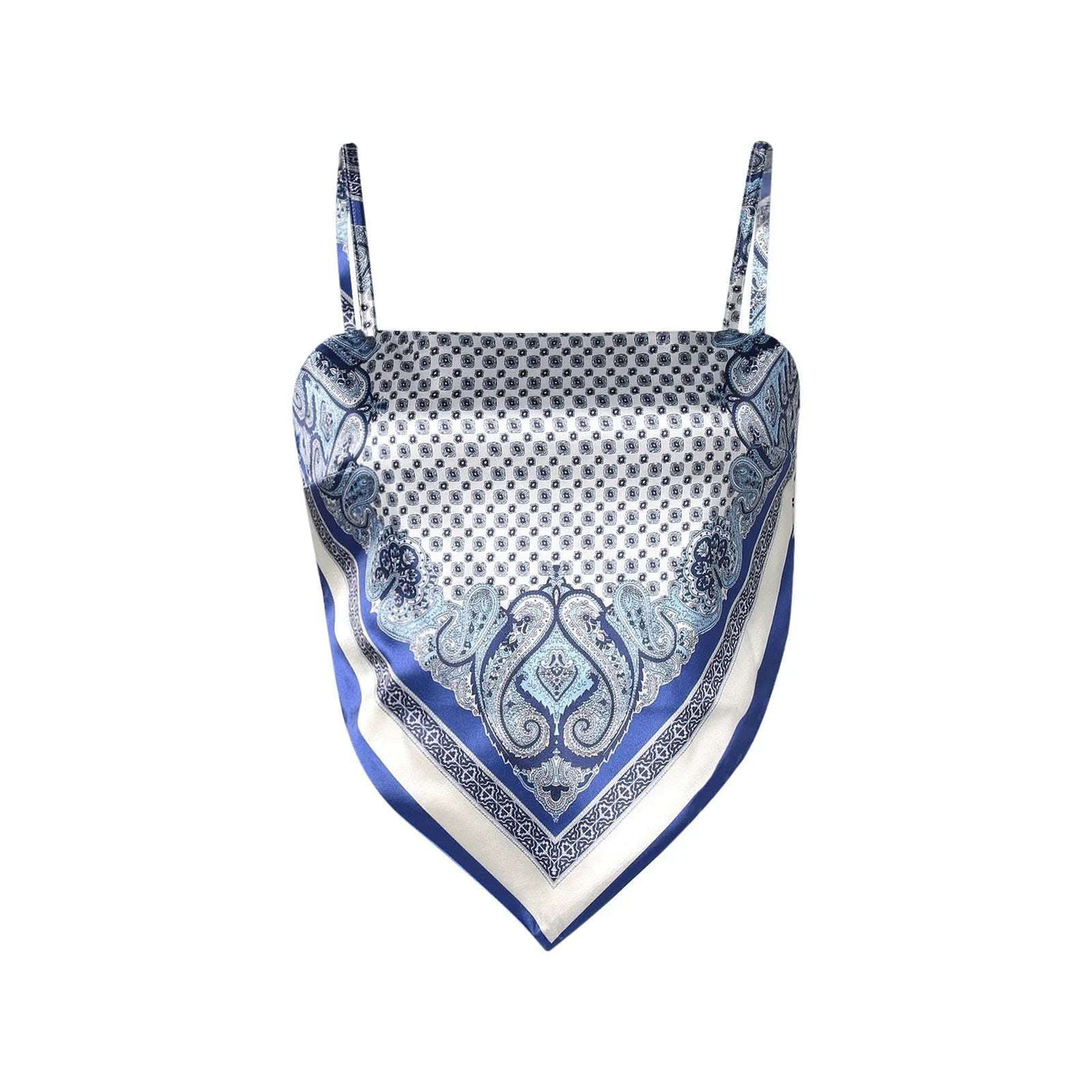 Satin Print Back Lace Sexy Top Bellyband Fendax 0