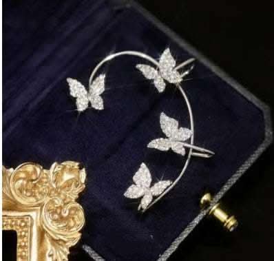 Fashion Earring Butterfly Ear Clip And Ear Hook Jewelry Fendax 0