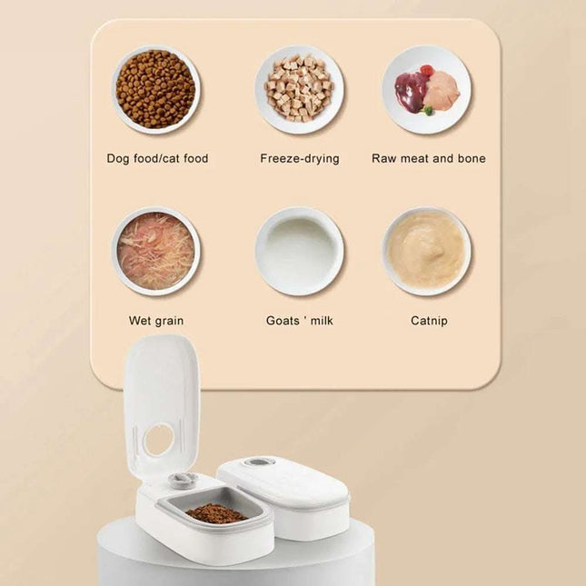 Automatic Pet Feeder Smart Food Dispenser For Cats Dogs Timer Stainless Steel Bowl Auto Dog Cat Pet Feeding Pets Supplies Fendax 0