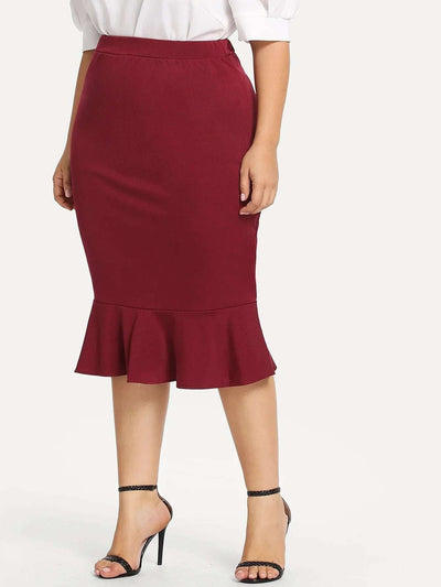 Enlarged fishtail skirt