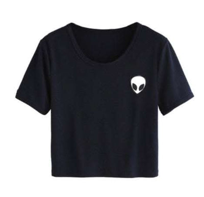 CROP TOP ALIEN MANCHES COURTES