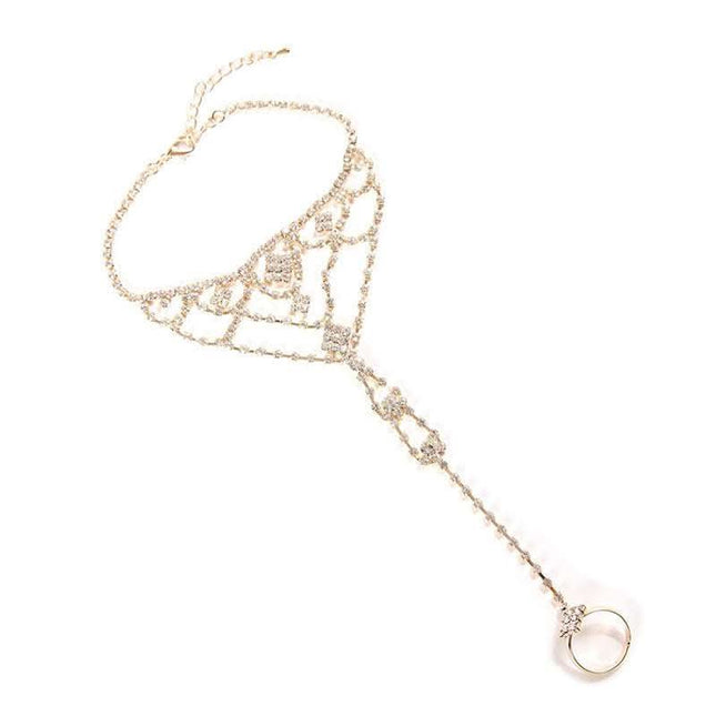 New Bohemian Rhinestone Feet Chain Fendax 0
