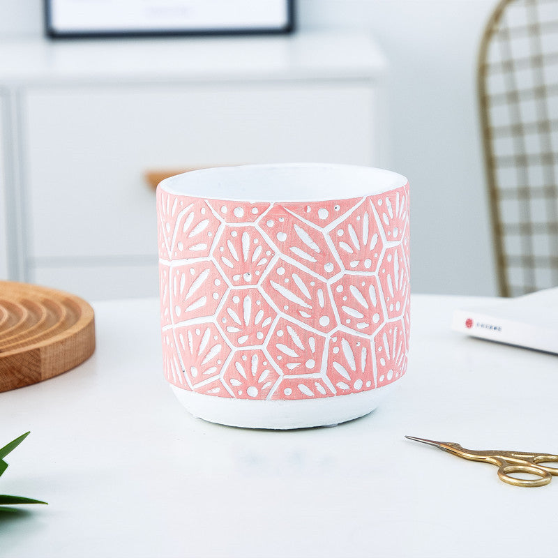 European style simple succulent plant pot