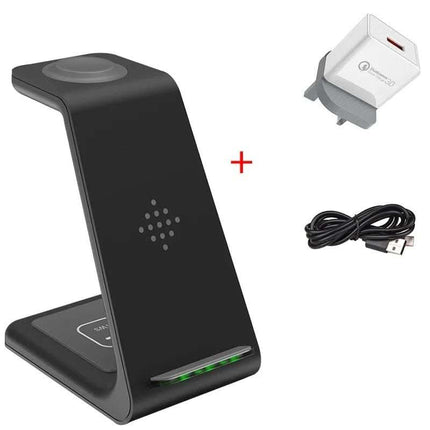 3 In 1 Fast Charging Station Wireless Charger Stand Wireless Quick Charge Dock For Phone Holder Fendax 0