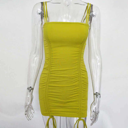 Articat Spaghetti Strap Sexy Backless Women Summer Dress Strapless Bodycon Bandage Party Dresses Vestidos Club Mini Dress Fendax 0