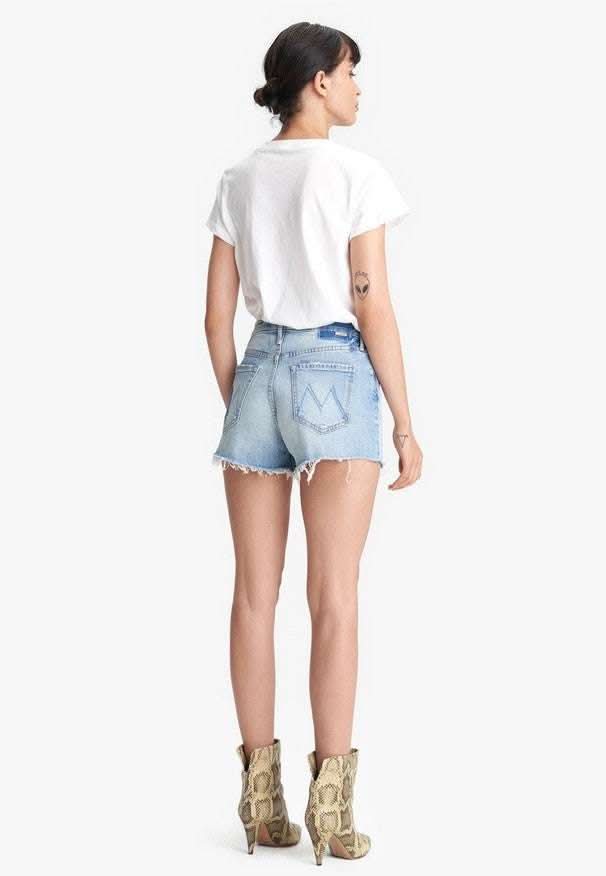 Frayed love high-waisted denim shorts Fendax 0