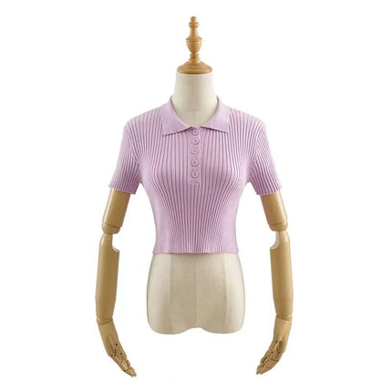 Crop button top in solid color Fendax 0