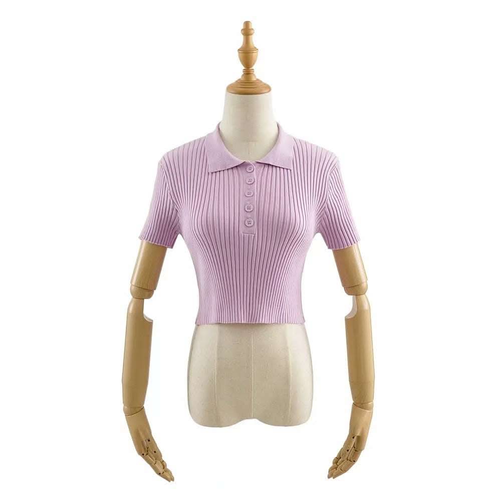 Crop button top in solid color Fendax 0