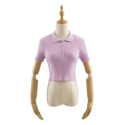 Crop button top in solid color Fendax 0