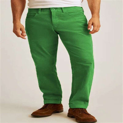 Corduroy Solid Color Loose Casual Straight Trousers Fendax 0