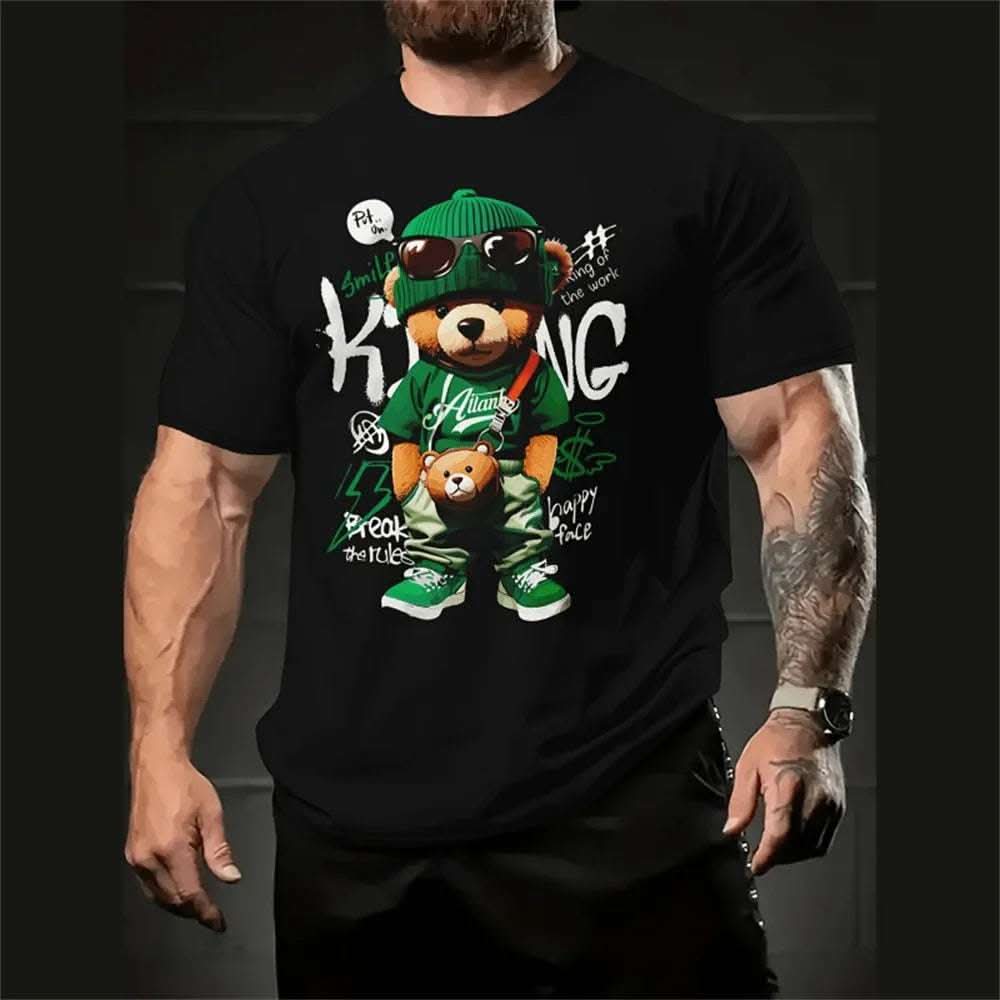 Men's Casual Loose Cartoon 3d Printed Short Sleeve Fendax 0