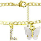 Gold white butterfly / L