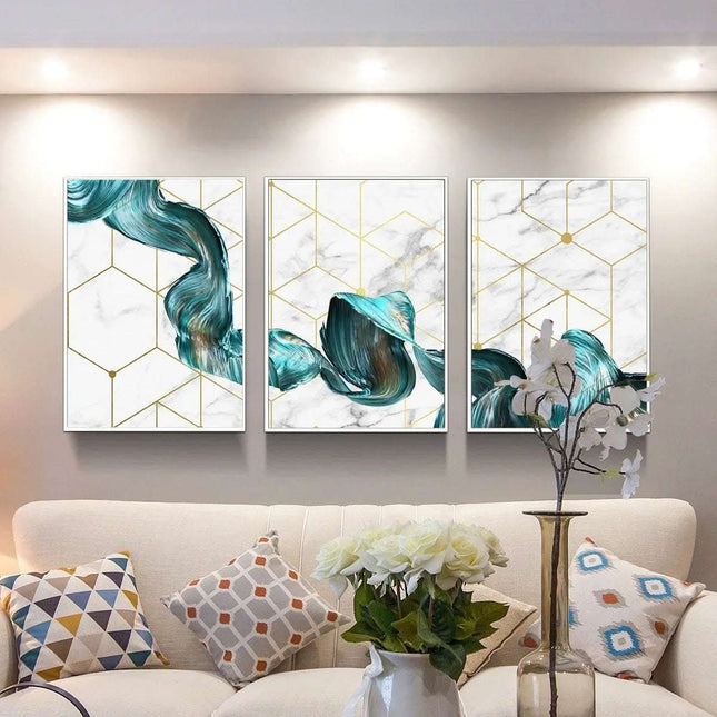 Fashion Modern Light Luxury Triple Decorative Painting Fendax 0