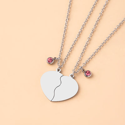 2 PCS Heart Pendant Necklace