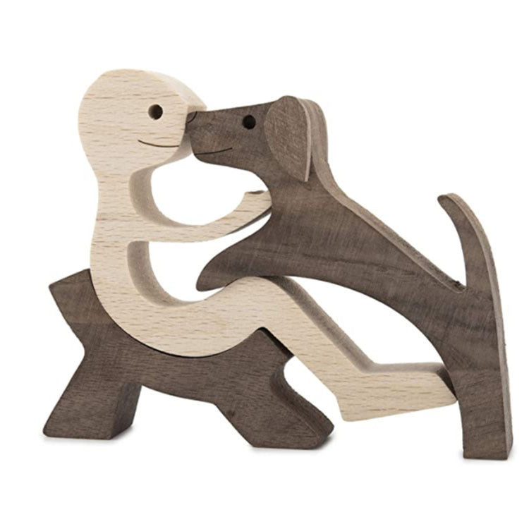 DIY Figurine Wood Dog Ornament