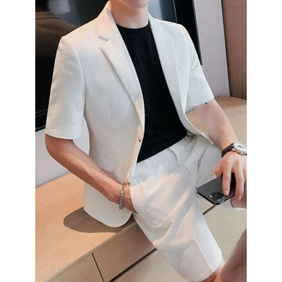 Summer Thin Suit Men's Fashion Leisure Suit Fendax 0