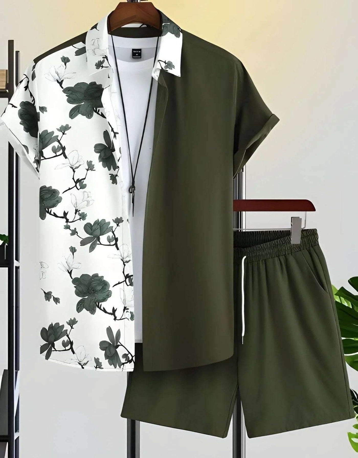 Beach Style Short Sleeve Shirt Men's Suit Fendax 0