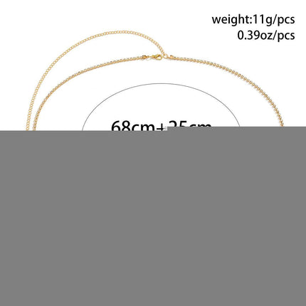 Simple Double Layer Metal Chain Waist Chain For Women Fendax 0