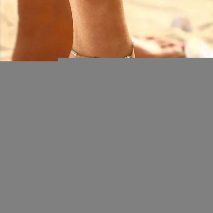 Natural Freshwater Millet Beads O-shaped Feet Chain