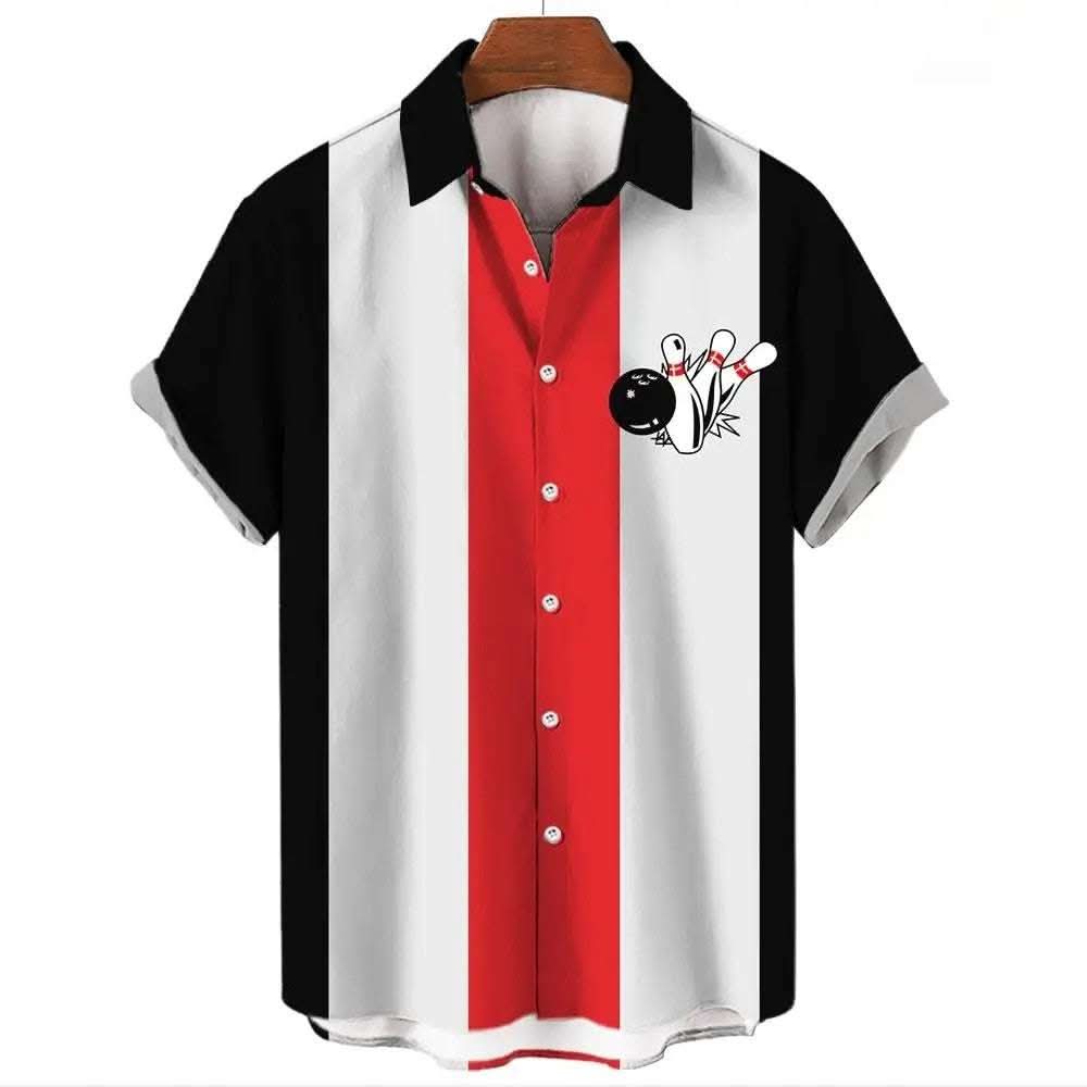 Men's Hawaiian Shirt Casual Button Short Sleeve Fendax 0