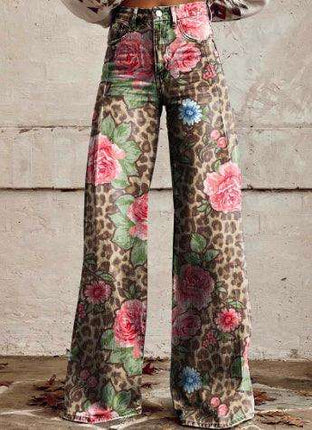 Thin Faux Denim Wide-leg Pants Fendax 0