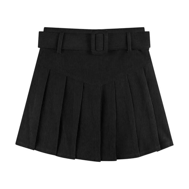 Corduroy Half Women's Autumn A-line Half Skirt Pleated Skirt Fendax 0